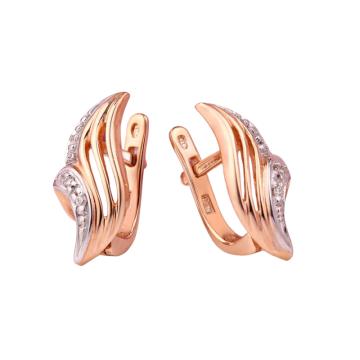 Ohrringe aus Rotgold 585° mit Brillanten 