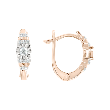 Ohrringe aus Rot/ Weißgold 585° mit Brillanten 