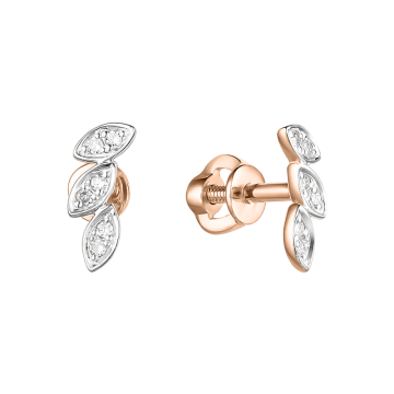 Ohrstecker aus Rotgold 585 mit Brillanten 