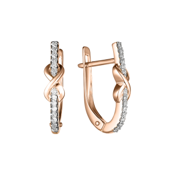 Ohrringe aus Rotgold 585° mit Brillanten 