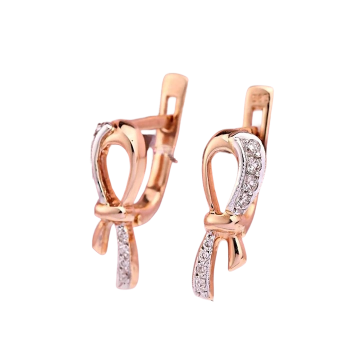 Ohrringe aus Rotgold 585° mit Brillanten 