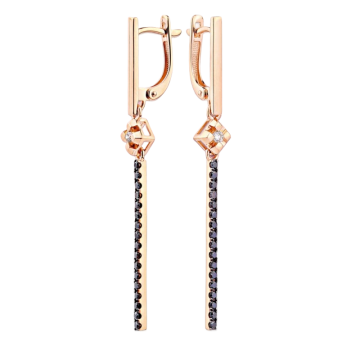 Ohrringe aus Rotgold 585° mit Brillanten 