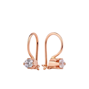 Ohrhänger aus Rotgold 585° mit Zirkonia 