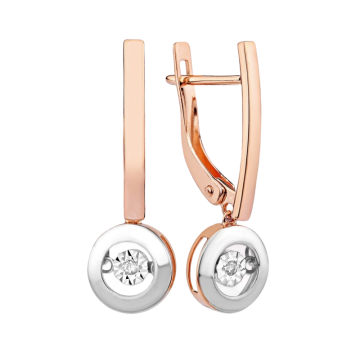 Ohrringe aus Rotgold 585° mit Brillanten 