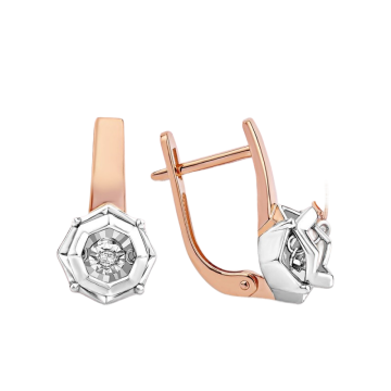 Ohrringe aus Rotgold 585° mit Brillanten 