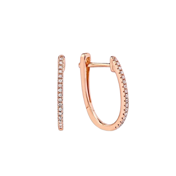 Ohrringe aus Rotgold 585° mit Brillanten 