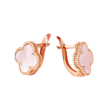 Gold Dangle Earrings with Mother-of-Pearl 