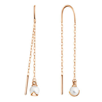 Ohrhänger als Durchzieher mit Perle 