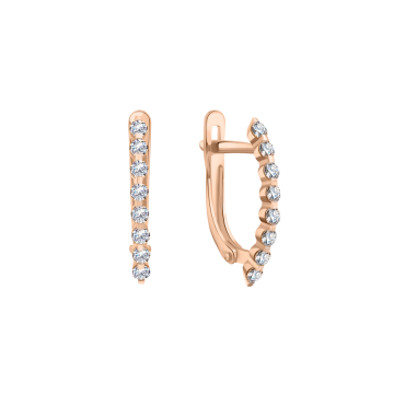 Ohrhänger aus Rotgold 585° mit Zirkonia 