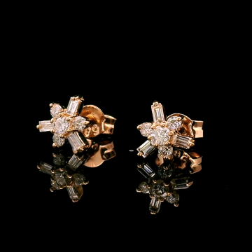 Ohrstecker aus Rotgold 585° mit Brillanten 