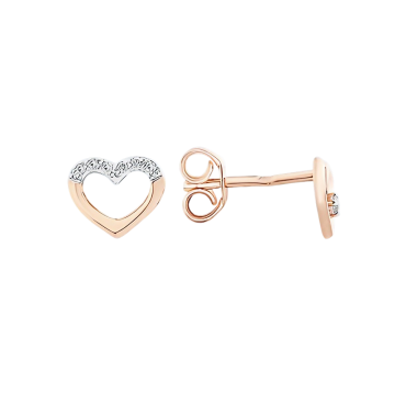 Ohrstecker aus Rotgold 585 mit Brillanten 