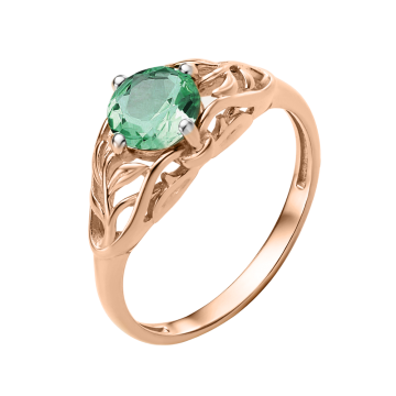 Damenring aus Rotgold 585 mit Sitall 