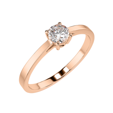 Кольцо из красного золота 585 пробы с бриллиантами 