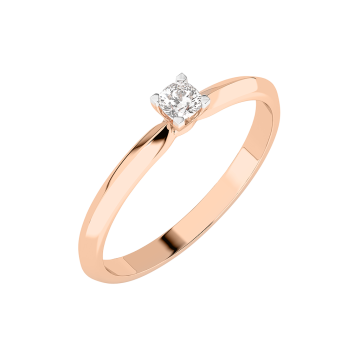 Damenring aus Rotgold 585° mit Brillanten 