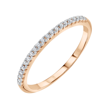 Кольцо из красного золота 585 пробы с бриллиантами 