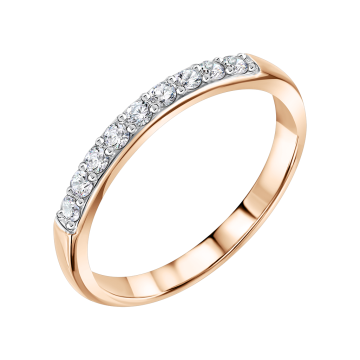 Кольцо из красного золота 585 пробы с бриллиантами 