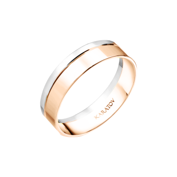 Trauring aus Rot/ Weißgold 585° 