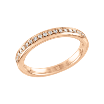 Damenring aus Rotgold 585° mit Brillanten 