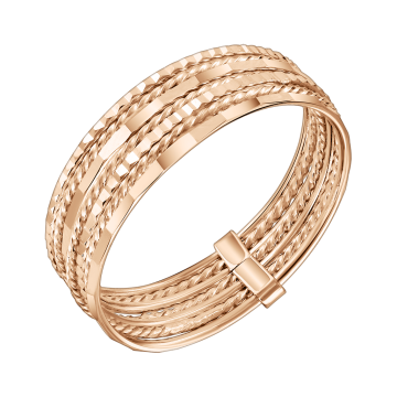 Lady´s ring in red gold of 585 assay value 
