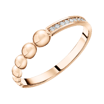 Кольцо из красного золота 585 пробы с вставкой из фианитов 