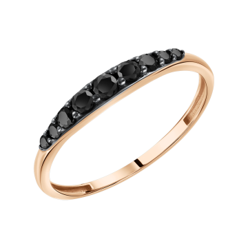 Damenring aus Rotgold 585° mit Zirkonia 