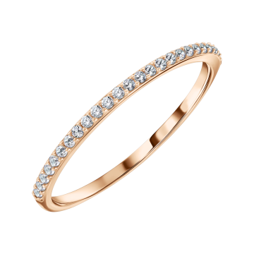 Кольцо женское из красного золота 585 пробы с фианитами 