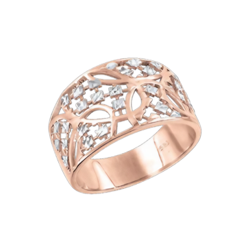 Damenring aus Rotgold 585° mit Zirkonia 