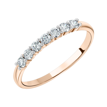 Damenring aus Rotgold 585° mit Brillanten 