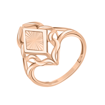 Lady´s ring in red gold of 585 assay value 