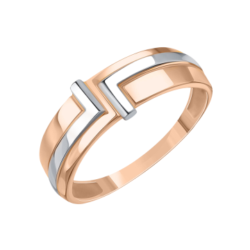 Lady´s ring in red gold of 585 assay value 