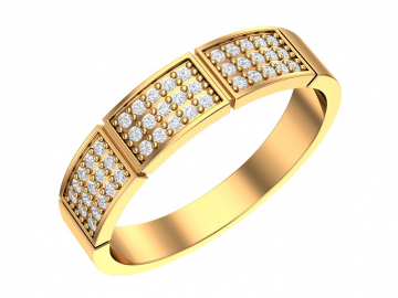Damenring aus Rotgold 585° mit Zirkonia 