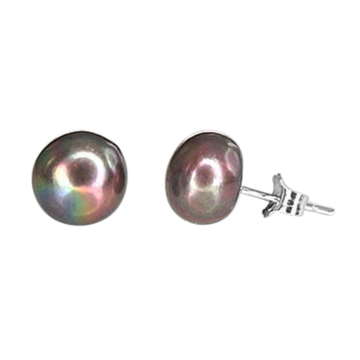 Silver earrings with pearl 