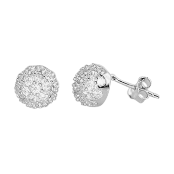 Silver earrings with zirconia 