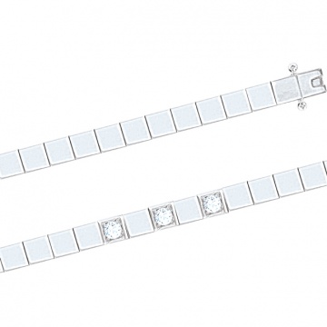 Armband aus 925er Sterling Silber mit Zirkonia 