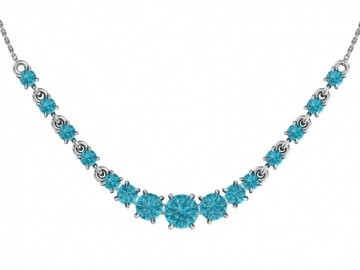 Silver collier with zirconia 