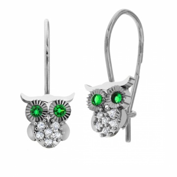 Kinder Ohrringe aus 925er Sterling Silber mit Zirkonia 