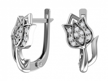 Kinder Ohrringe aus 925er Sterling Silber mit Zirkonia 