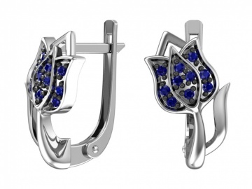 Kinder Ohrringe aus 925er Sterling Silber mit Zirkonia 