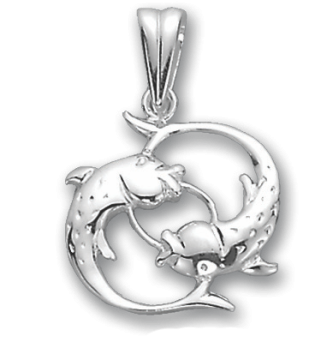 Silver zodiac sign "Pisces" 