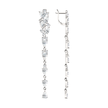 Silver earrings with zirconia 