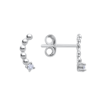 Silver earrings with zirconia 