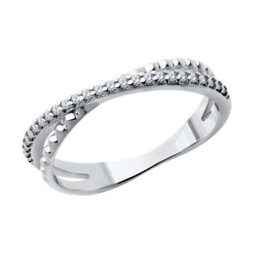 Damen-ring aus 925er Sterling Silber mit Zirkonia 