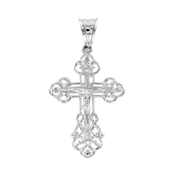 Подвеска крестик серебряный 925 пробы 