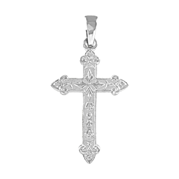 Подвеска крестик серебряный 925 пробы 