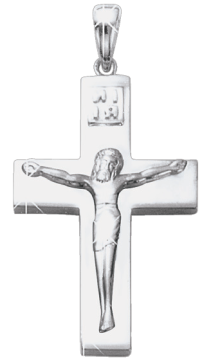 Подвеска крестик серебряный 925 пробы 