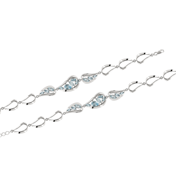 Armband aus 925er Sterling Silber mit Topas 