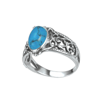 Damen-ring aus 925er Sterling Silber mit Türkis 