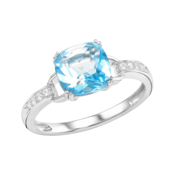 Damen-ring aus 925er Silber mit Zirkonia 