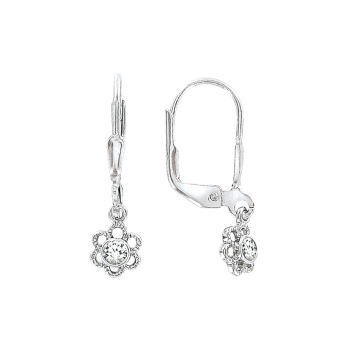 Kinder Ohrringe aus 925er Sterling Silber mit Zirkonia 