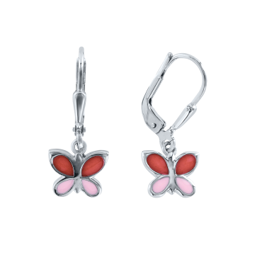 Kinder Ohrhänger aus 925er Sterling Silber mit Emaille 